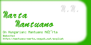 marta mantuano business card